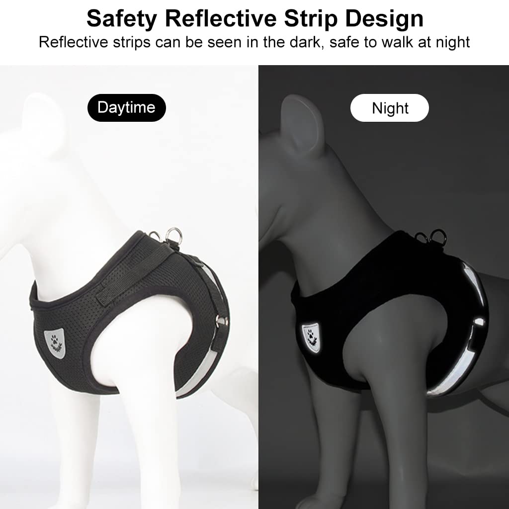 Qpets Dog Harness for Large Dogs, Adjustable Dog Belt with Safety Reflective Strip, Breathable Mesh Fabric Cat Belt, Dog Vest Harness with Leash (Suitable for 4-6 kg) Qpets Dog Harness for Large Dogs, Adjustable Dog Belt with Safety Reflective Strip, Breathable Mesh Fabric Cat Belt, Dog Vest Harness with Leash (Suitable for 4-6 kg)